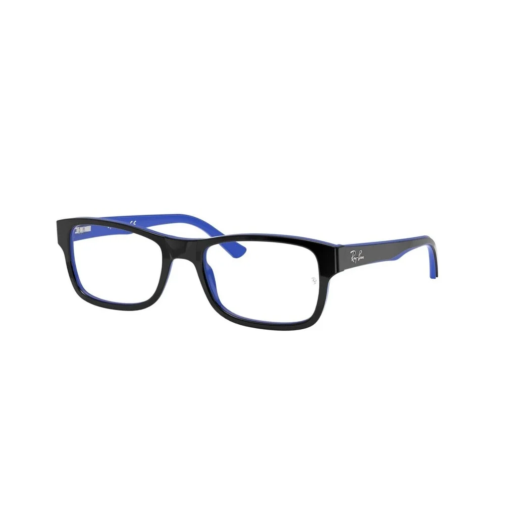 Ray-Ban RB5268 5179 Eyeglass Frames Black‎ Blue Rectangle Unisex w Case
